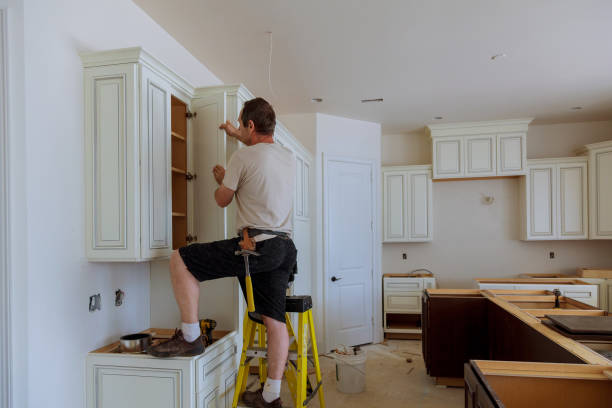 Kitchen island installation in Belle Plaine by JMT Kitchen Cabinet